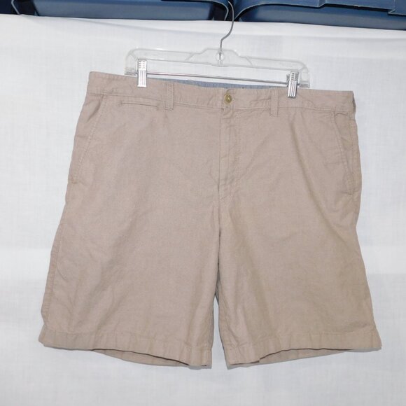 LL Bean Mens Standard Fit 40 Brown Tan Casual Shorts - Picture 9 of 9